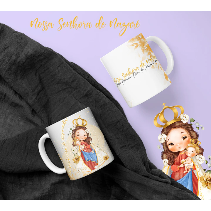 7 Artes Caneca e Camisa Nossa Senhora de Nazaré em Corel Draw  7