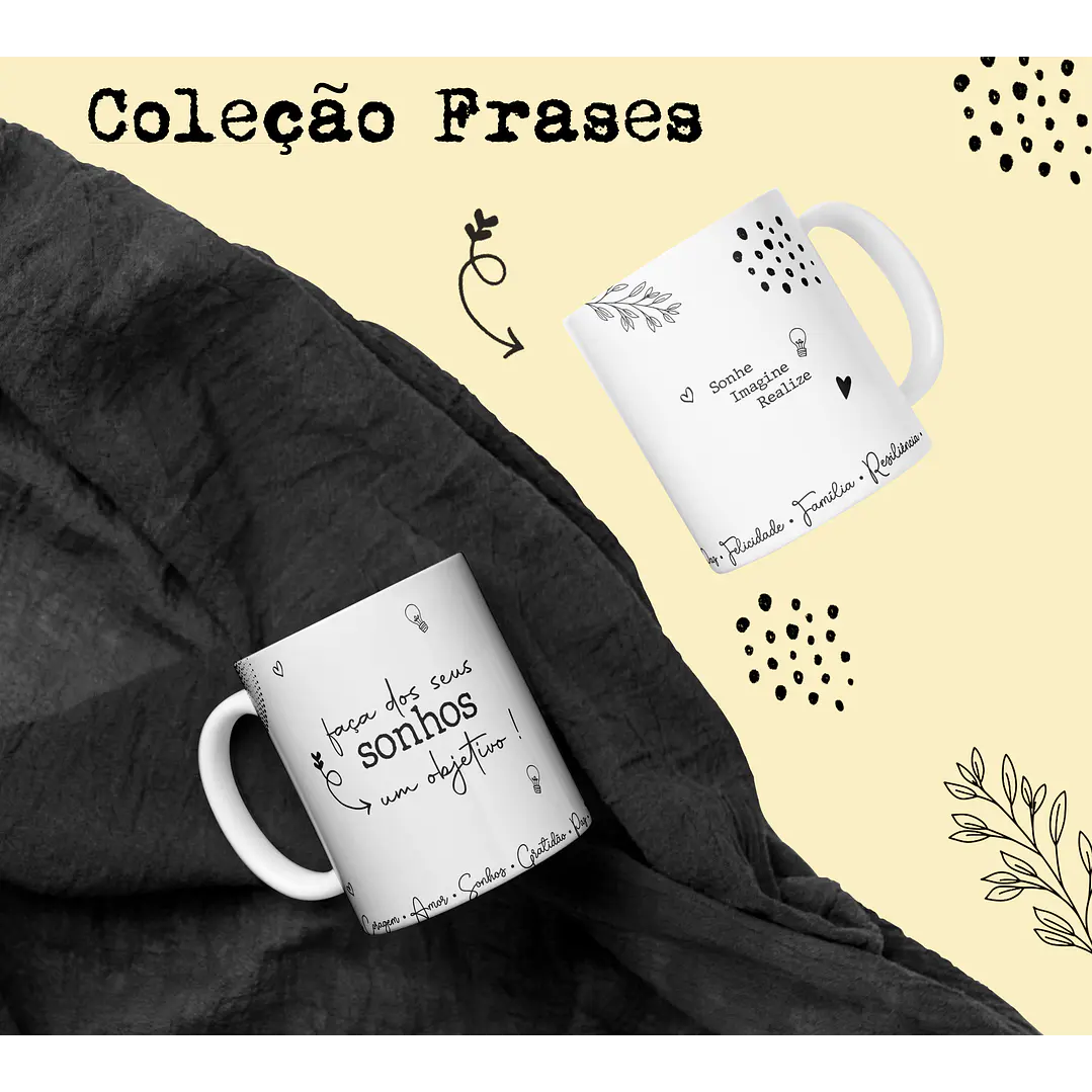 11 Artes Caneca Frases Motivacional em Corel Draw 9