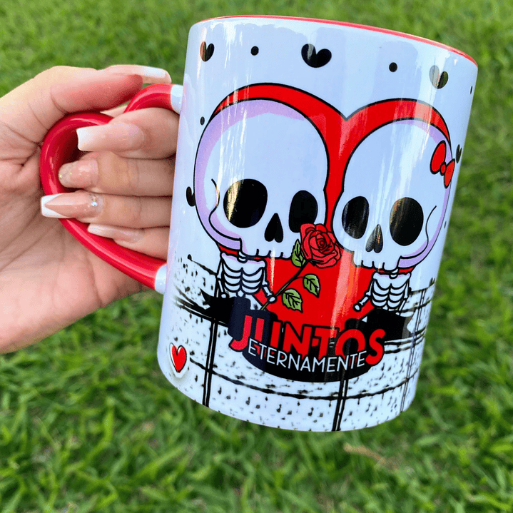 15 Artes Caneca e Azulejo Caveira Dia dos Namorados em Jpg 1