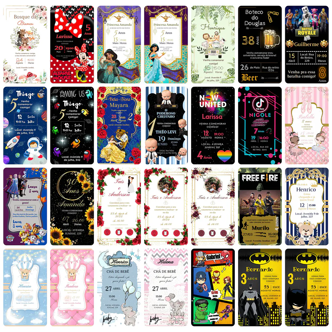 Pack Canva Convites Digitais Lucrativos 5.0 Templates Editáveis 415 Artes 3