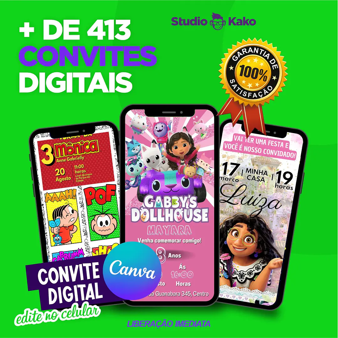 Pack Canva Convites Digitais Lucrativos 5.0 Templates Editáveis 415 Artes 2