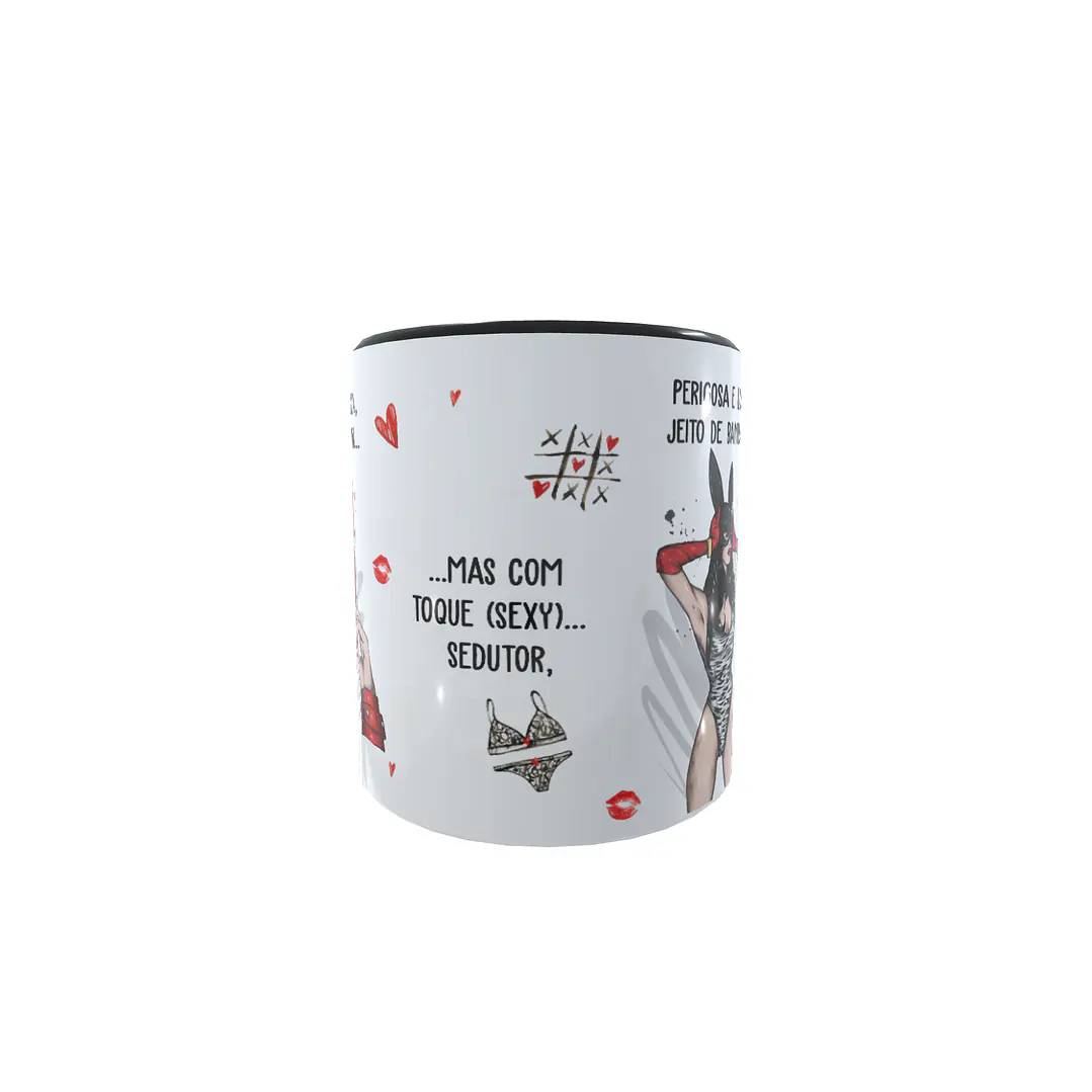 Arte para Caneca Perigosa e linda, jeito de bandida Arquivos Sublimação 8