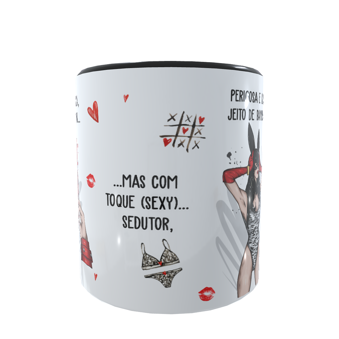 Arte para Caneca Perigosa e linda, jeito de bandida Arquivos Sublimação 8