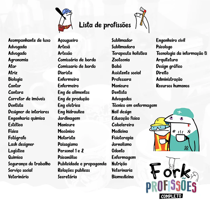 100 Artes Caneca Flork Profissões Arquivos Sublimação Png 2