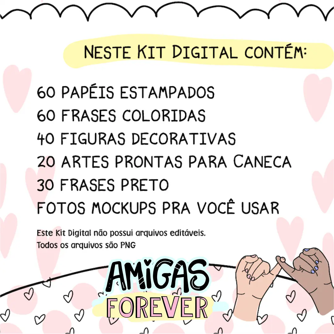 Kit Digital Arte Amizade Amigas Caneca Frases Best Friend Arquivos Png 2