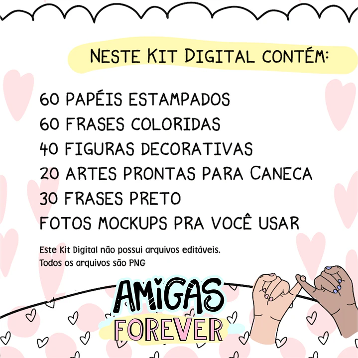 Kit Digital Arte Amizade Amigas Caneca Frases Best Friend Arquivos Png 2