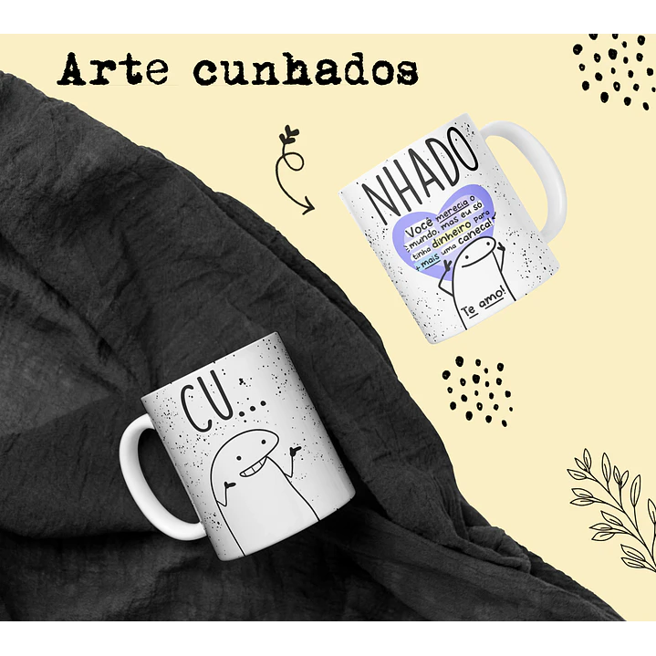 Artes para Caneca Cunhado e Cunhada em Corel Draw 2