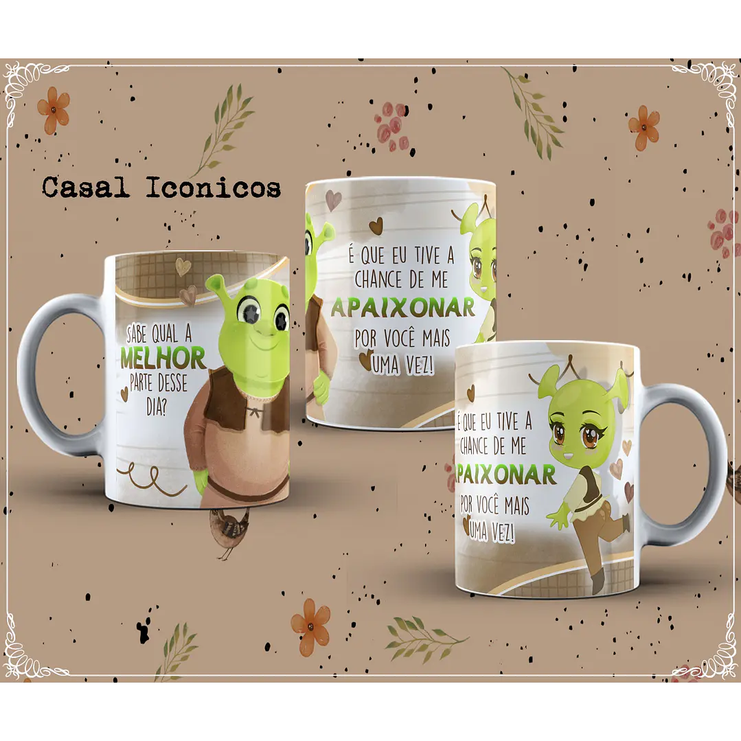 6 Artes para Caneca Casais Icônicos em Corel Draw  6