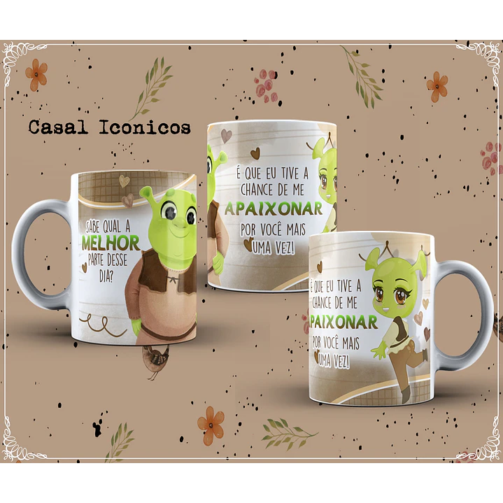 6 Artes para Caneca Casais Icônicos em Corel Draw  6