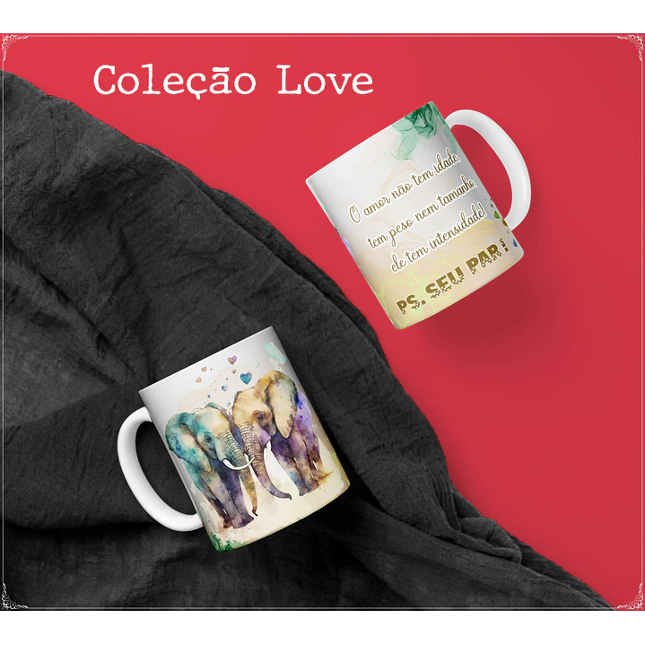 10 Artes para Caneca Namorados Love Animais em Corel Draw  1