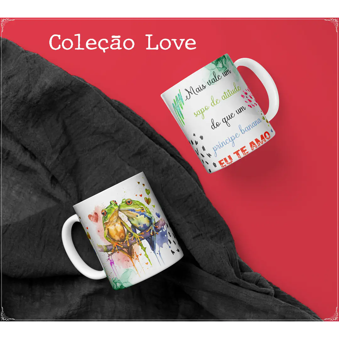 10 Artes para Caneca Namorados Love Animais em Corel Draw  2
