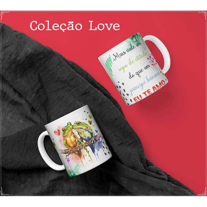10 Artes para Caneca Namorados Love Animais em Corel Draw  2