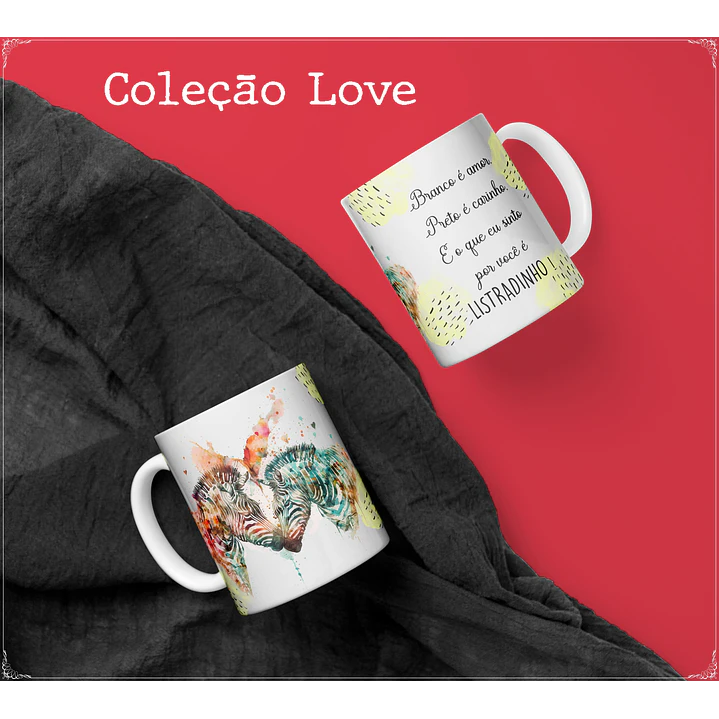 10 Artes para Caneca Namorados Love Animais em Corel Draw  9