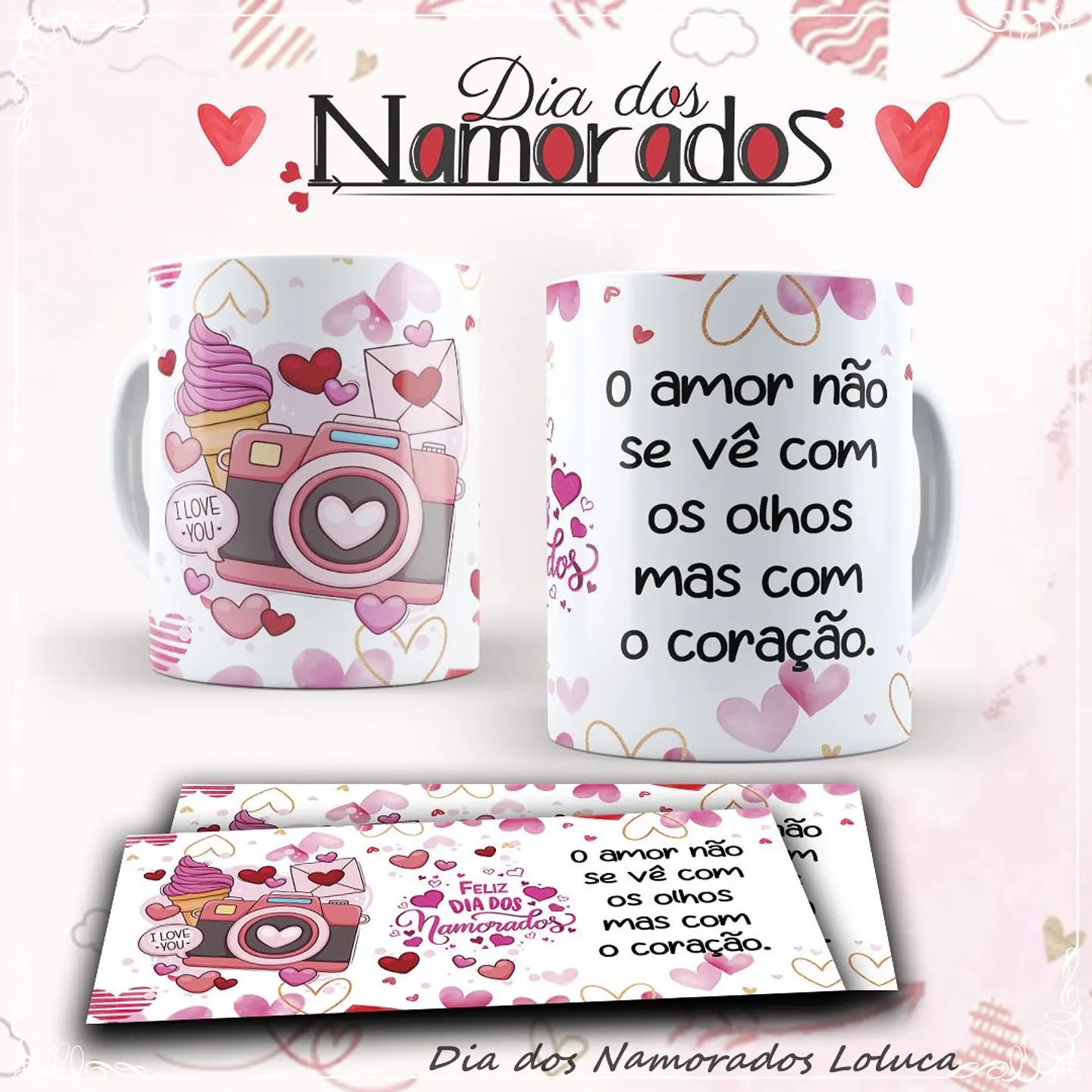 10 Artes para Caneca Dia dos Namorados Mickey Disney e Outros em Corel Draw 10