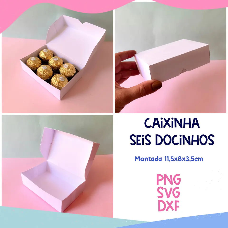 10 Moldes Limpos Caixinhas e Sacolinhas em Svg e Png 8