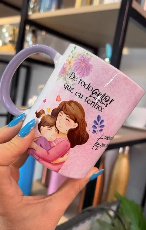 Artes para Caneca Dia das Mães De Todo Amor que Eu Tenho Musica Frases - Maria Gadu Arquivos em Corel Draw