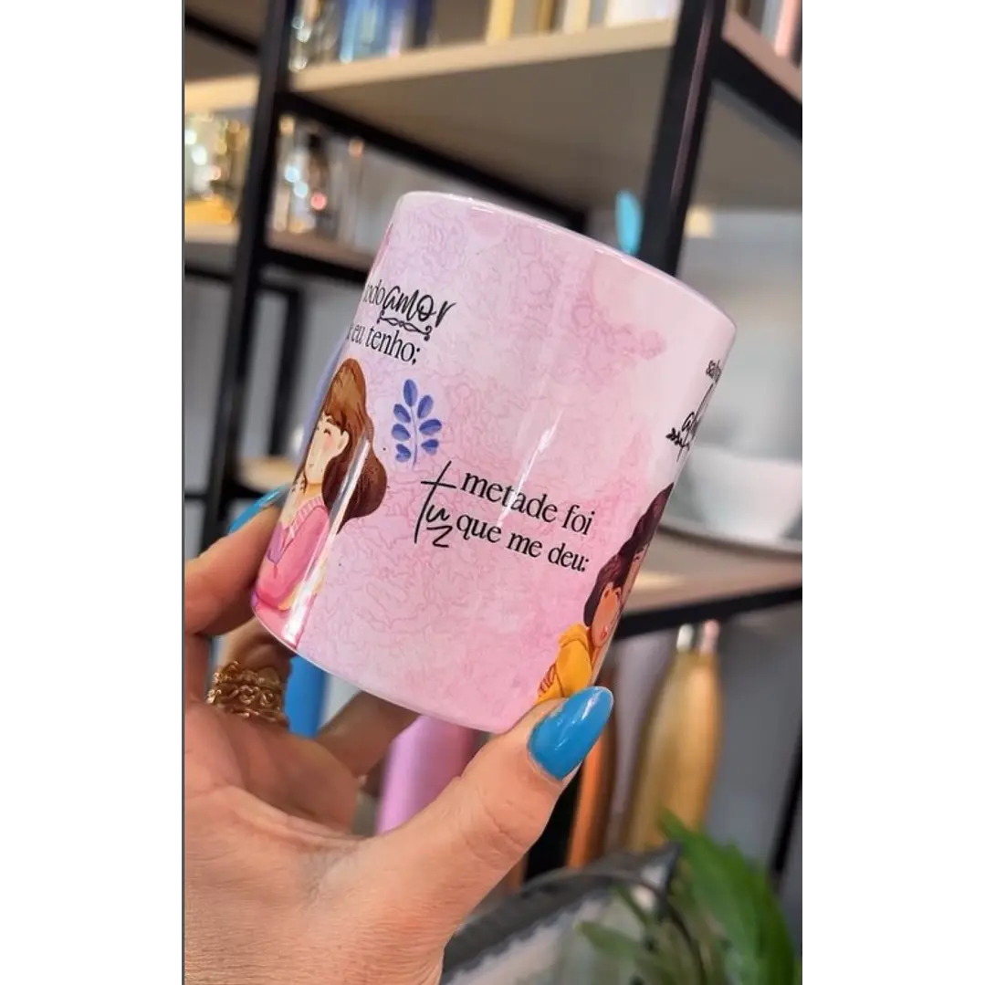Artes para Caneca Dia das Mães De Todo Amor que Eu Tenho Musica Frases - Maria Gadu Arquivos em Corel Draw 2