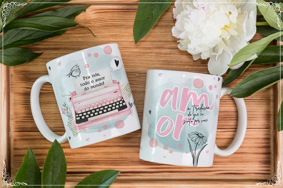11 Artes para Caneca Dia dos Namorados em Corel Draw 2