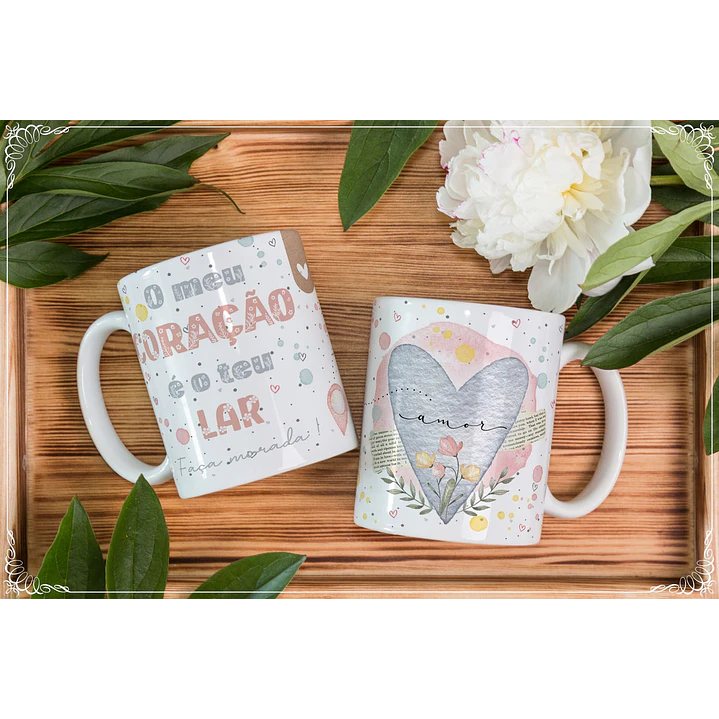 11 Artes para Caneca Dia dos Namorados em Corel Draw 3
