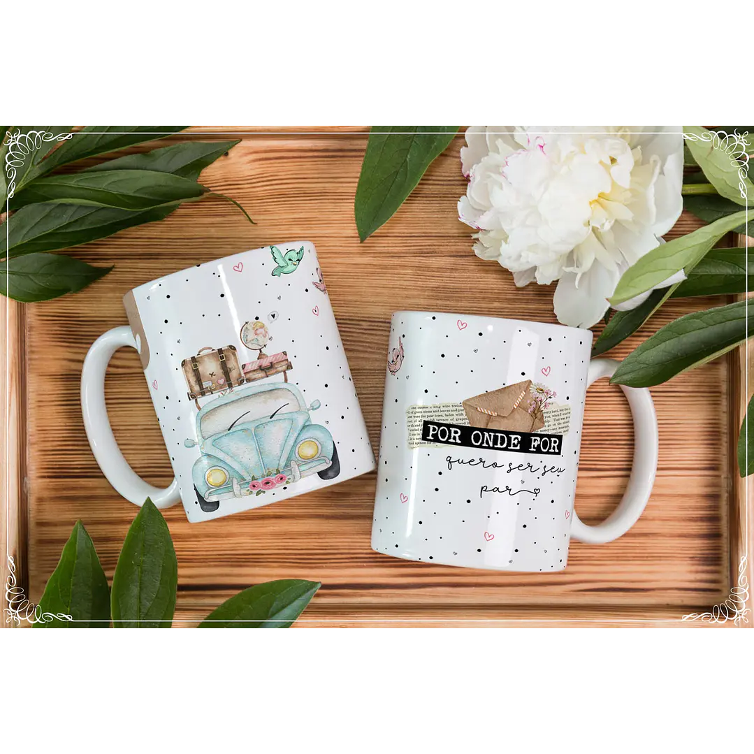 11 Artes para Caneca Dia dos Namorados em Corel Draw 6
