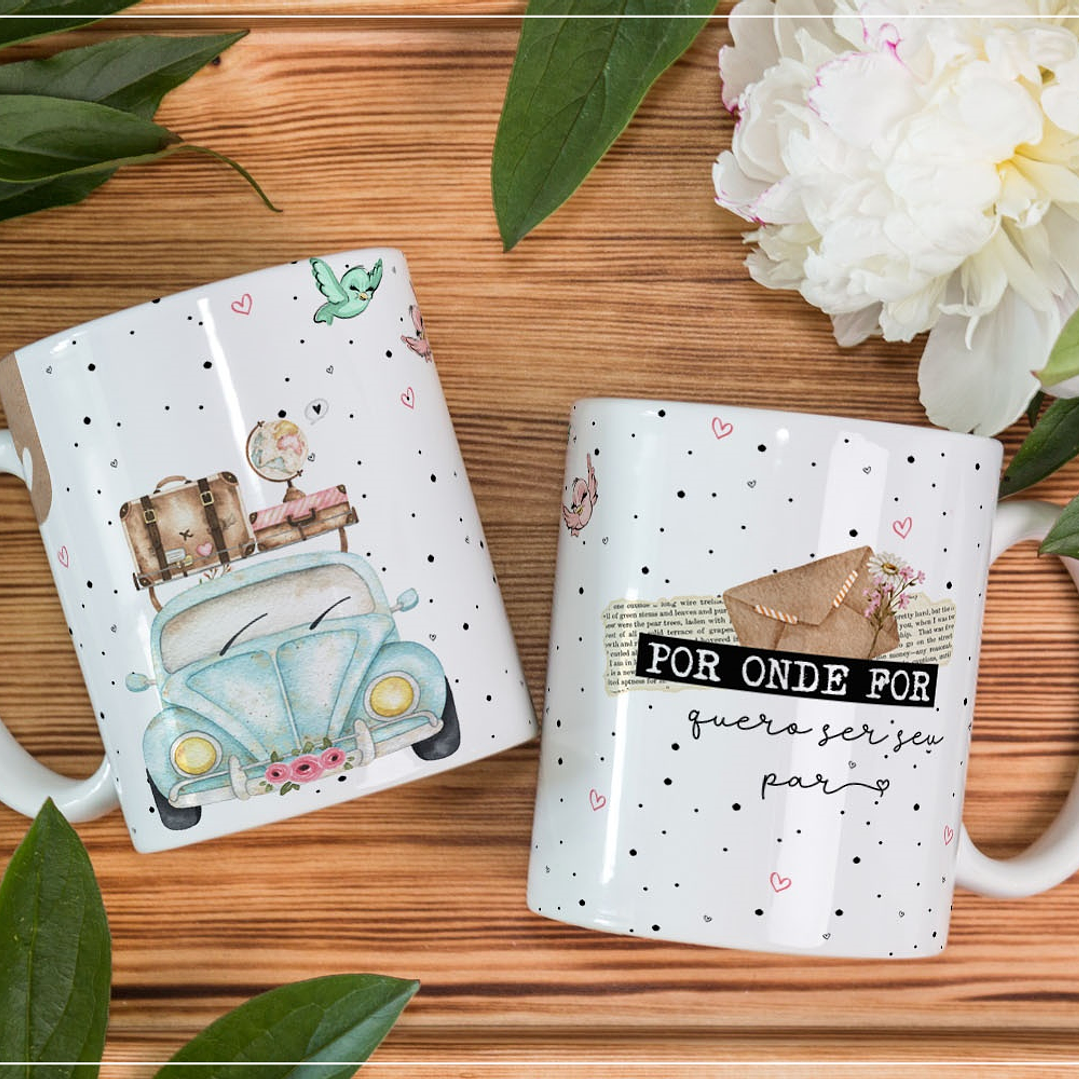 11 Artes para Caneca Dia dos Namorados em Corel Draw 6