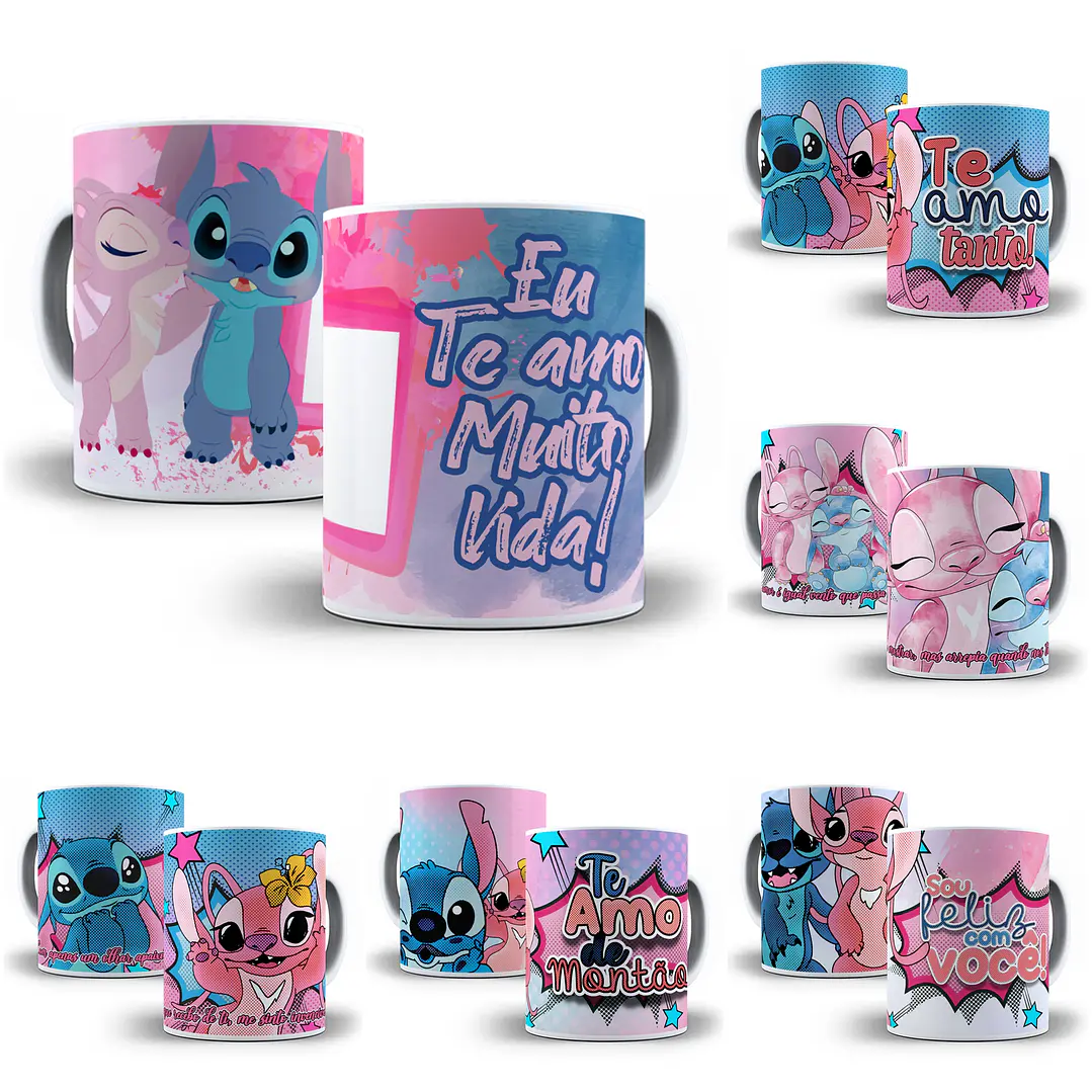18 Artes para Caneca Dia dos Namorados Stitch em Photoshop 1