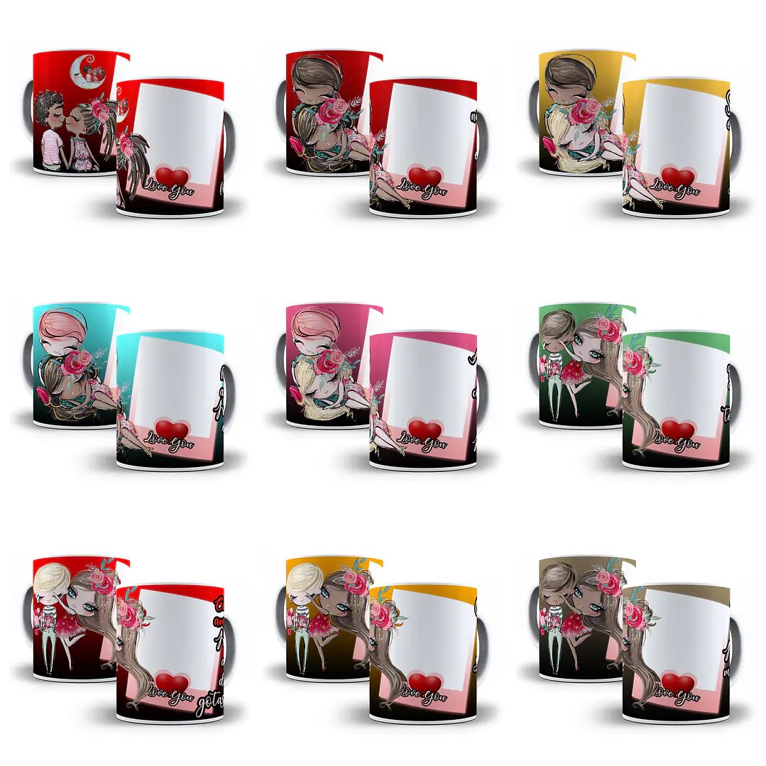 20 Artes para Caneca Dia dos Namorados em Photoshop  2