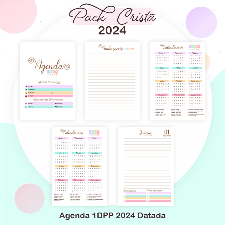 Arquivos Prontos Agenda Caderno 2024 Versículos e Louvores 10