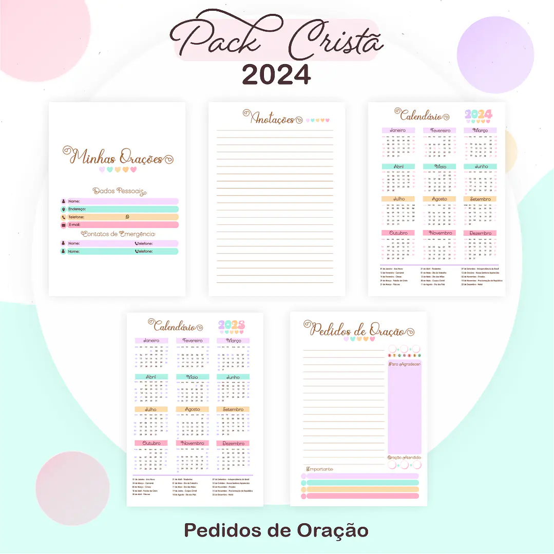 Arquivos Prontos Agenda Caderno 2024 Versículos e Louvores 16