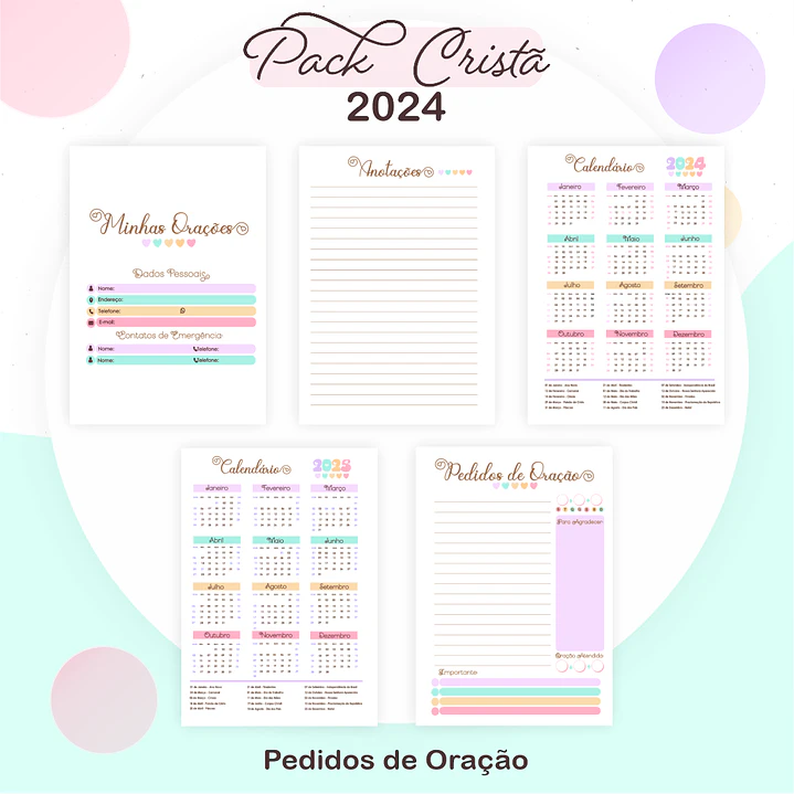 Arquivos Prontos Agenda Caderno 2024 Versículos e Louvores 16