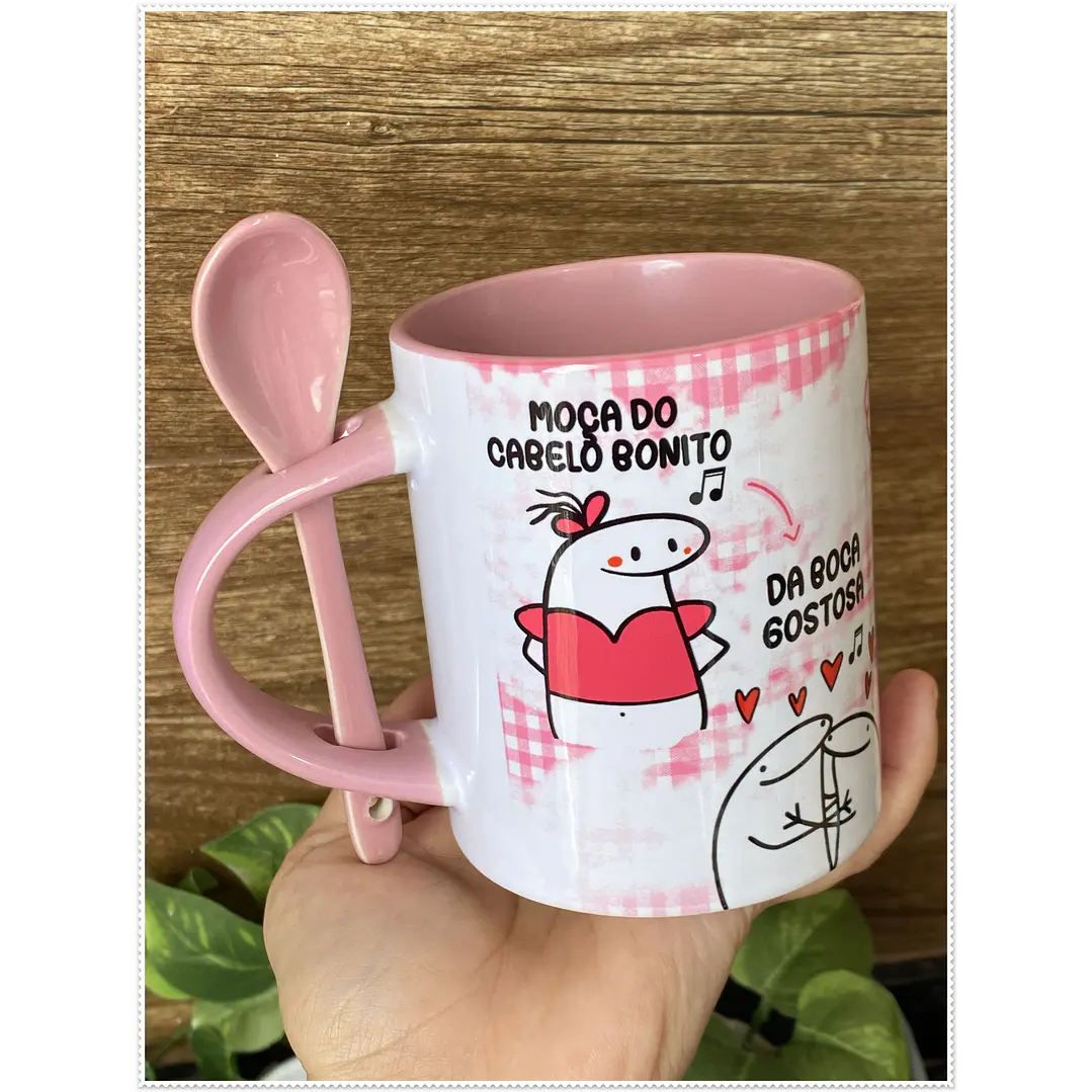 Artes para Caneca Musica Moça do Cabelo Bonito em Jpg 3