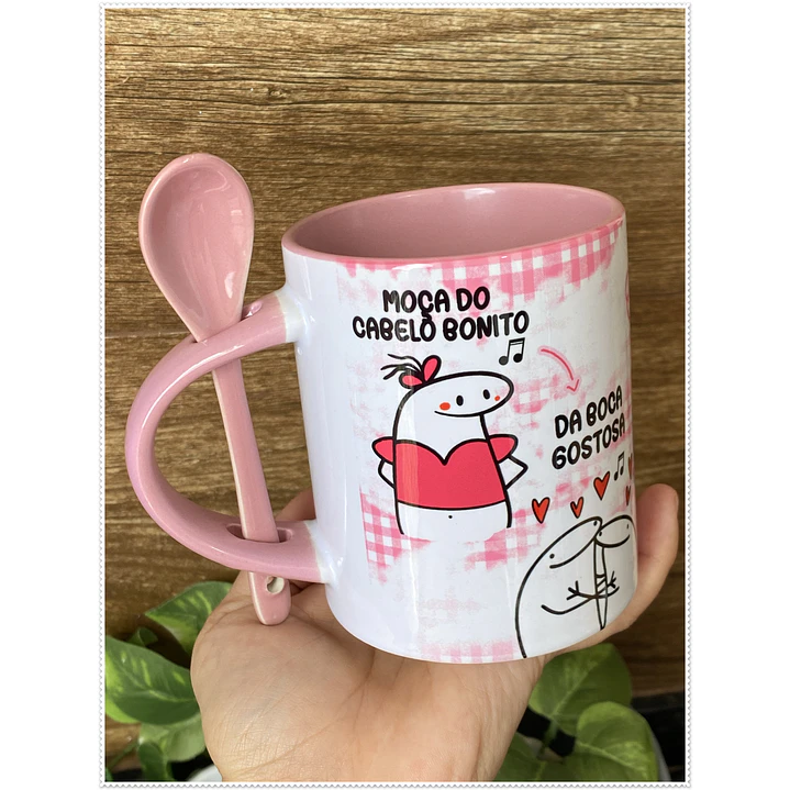 Artes para Caneca Musica Moça do Cabelo Bonito em Jpg 3