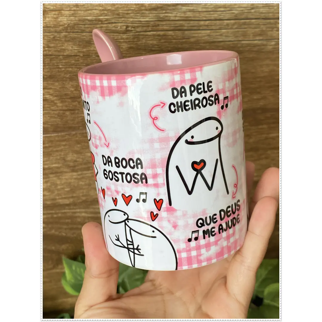 Artes para Caneca Musica Moça do Cabelo Bonito em Jpg 4