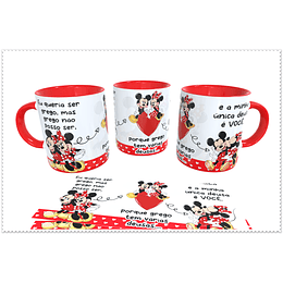 Artes para Caneca Namorados Mickey e Minnie Grego em CorelDraw