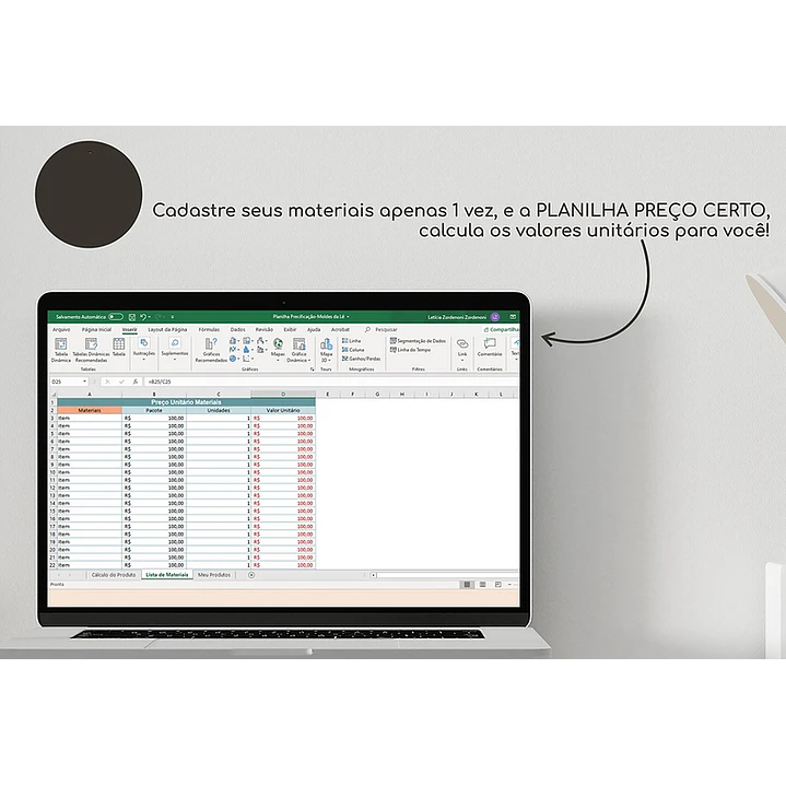 Arquivo Planilha Preço Certo para Precificação em Excel  4