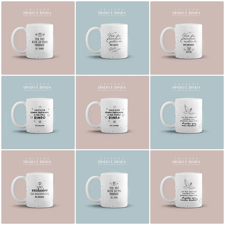31 Artes para Caneca Dindo e Dinda em Jpg + Vetor 3