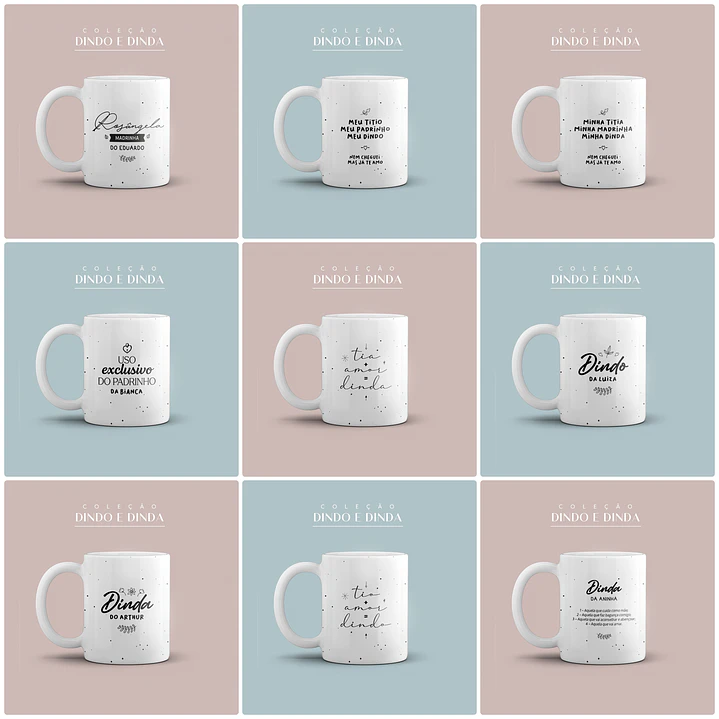 31 Artes para Caneca Dindo e Dinda em Jpg + Vetor 4