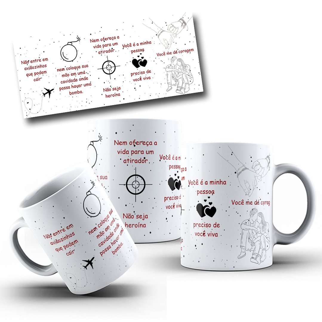 Artes para Caneca Frase Não entre em Aviãozinhos que Podem Cair em CorelDraw 1