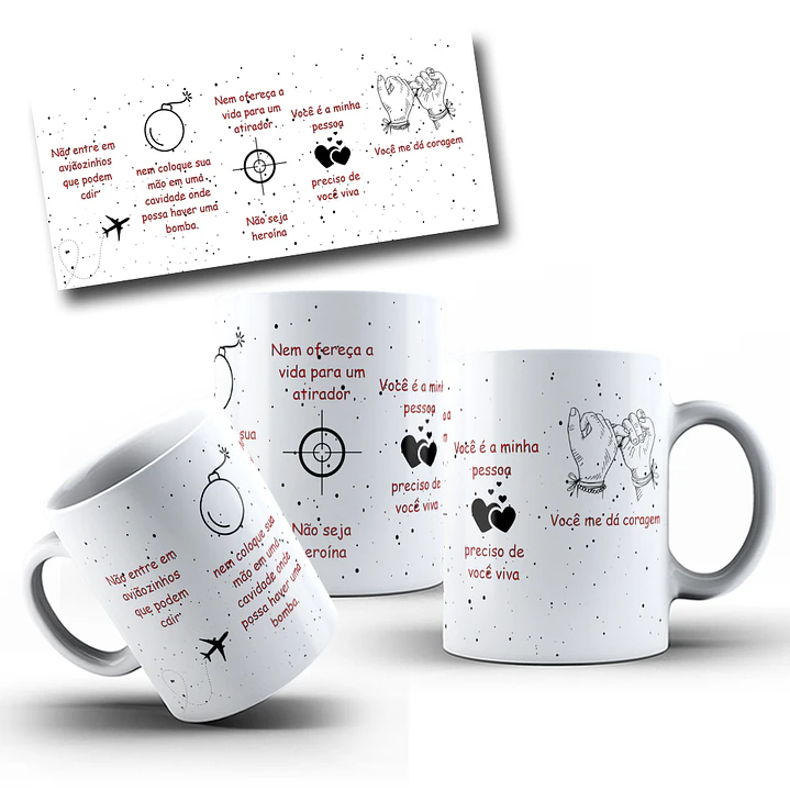 Artes para Caneca Frase Não entre em Aviãozinhos que Podem Cair em CorelDraw 6
