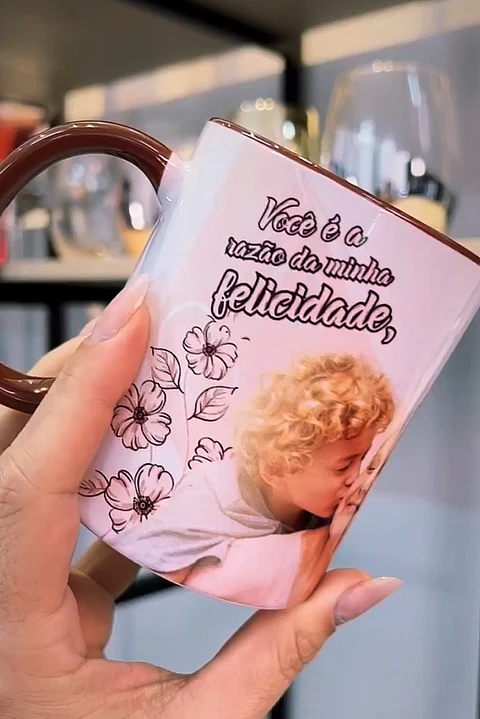 Arte para Caneca Musica Você é  Razão da Minha Felicidade em CorelDraw