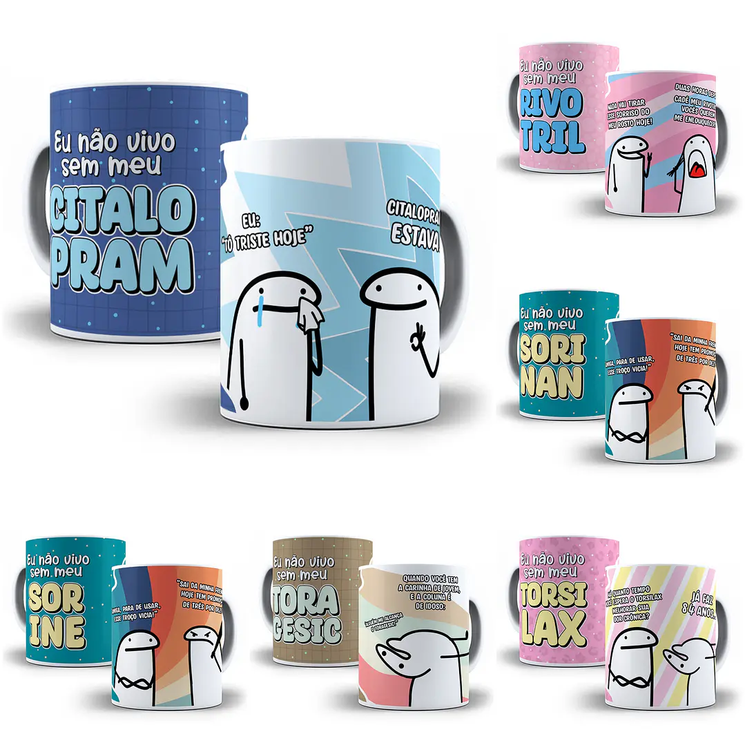 17 Artes para Caneca Flork Hipocondríaco em Jpg 1