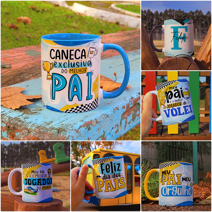 66 Artes para Caneca Dia dos Pais Alfabeto em Jpg  4