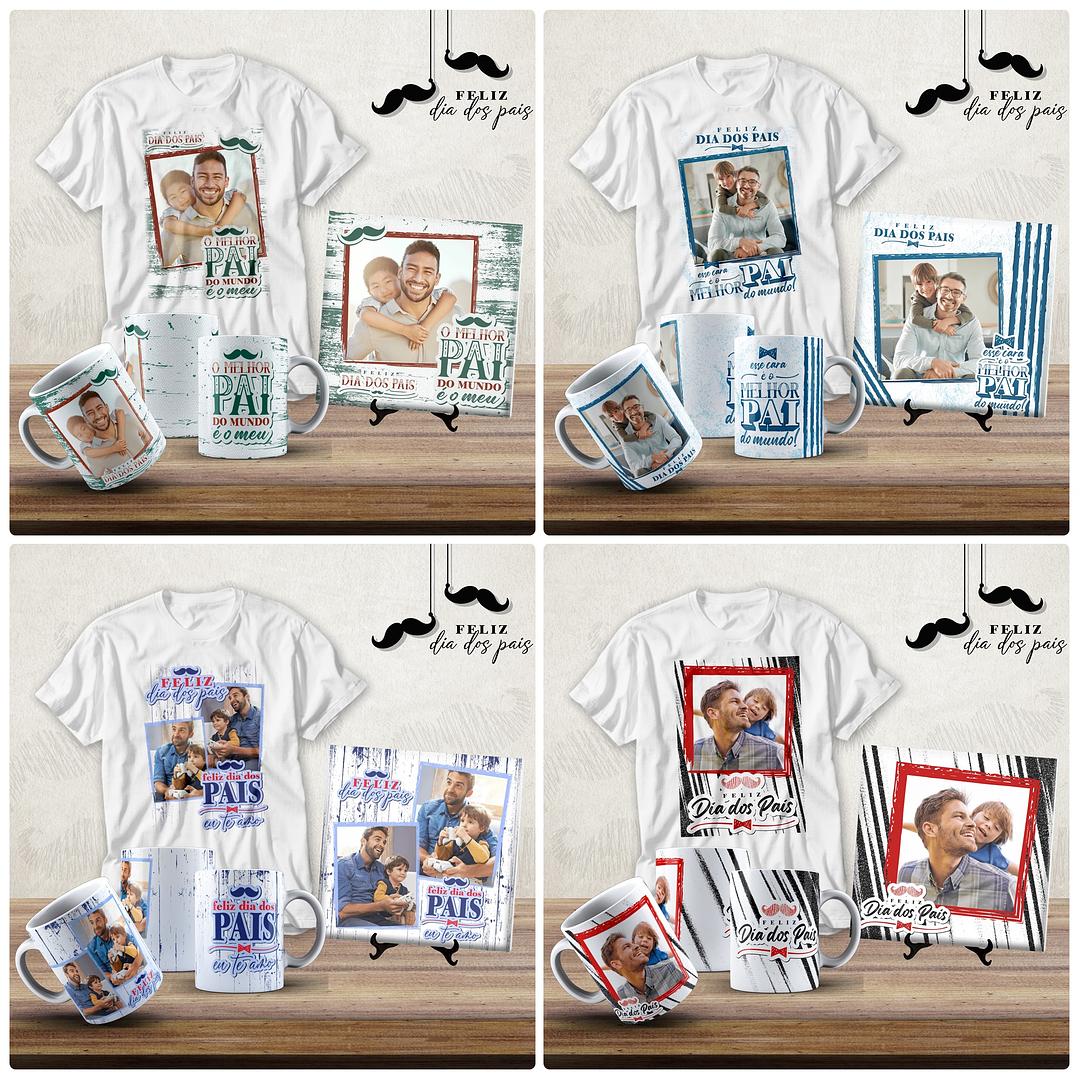 90 Artes para Sublimação Dia dos Pais em Corel Draw 2