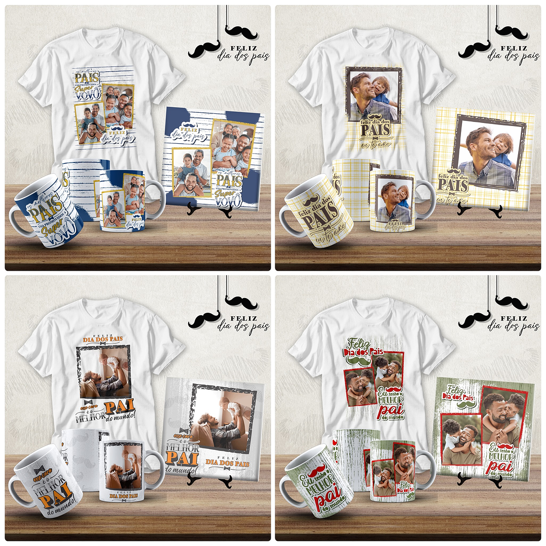 90 Artes para Sublimação Dia dos Pais em Corel Draw 3