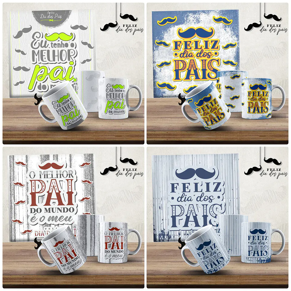 90 Artes para Sublimação Dia dos Pais em Corel Draw 5