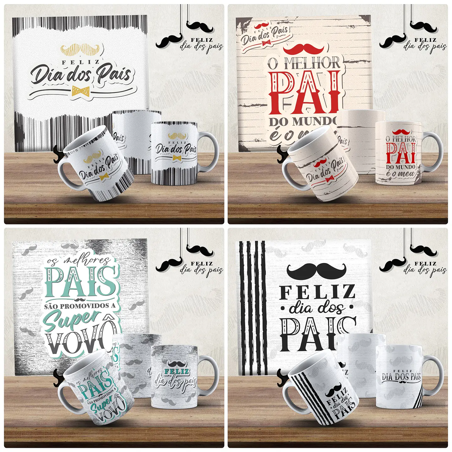90 Artes para Sublimação Dia dos Pais em Corel Draw 6