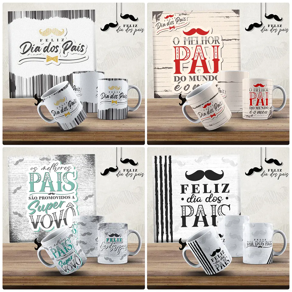 90 Artes para Sublimação Dia dos Pais em Corel Draw 6