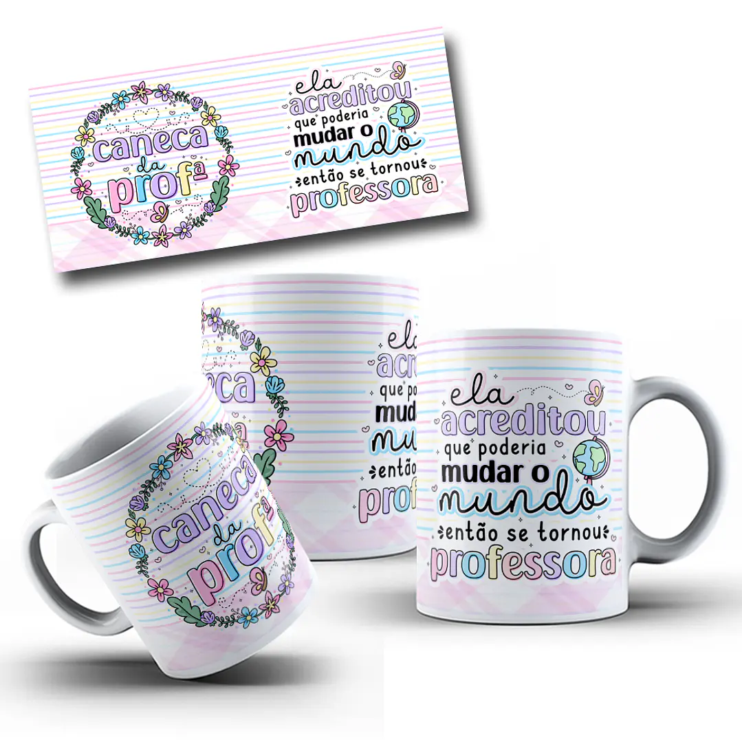 10 Artes Caneca Dia dos Professores em CorelDraw 5
