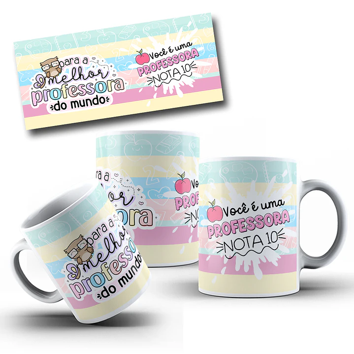 10 Artes Caneca Dia dos Professores em CorelDraw 10