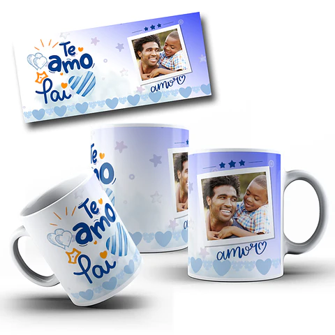 10 Artes Caneca Dia dos Pais com Foto em CorelDraw